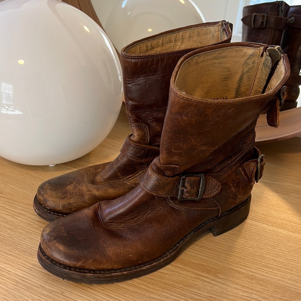 Brown Frye Booties Size 8.5